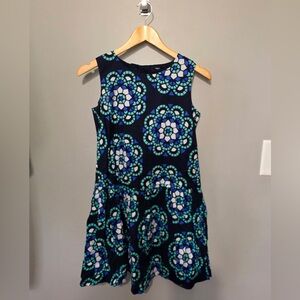 GapKids Girl’s Super Cute Blue & Green Patterned Dress XXL EUC!